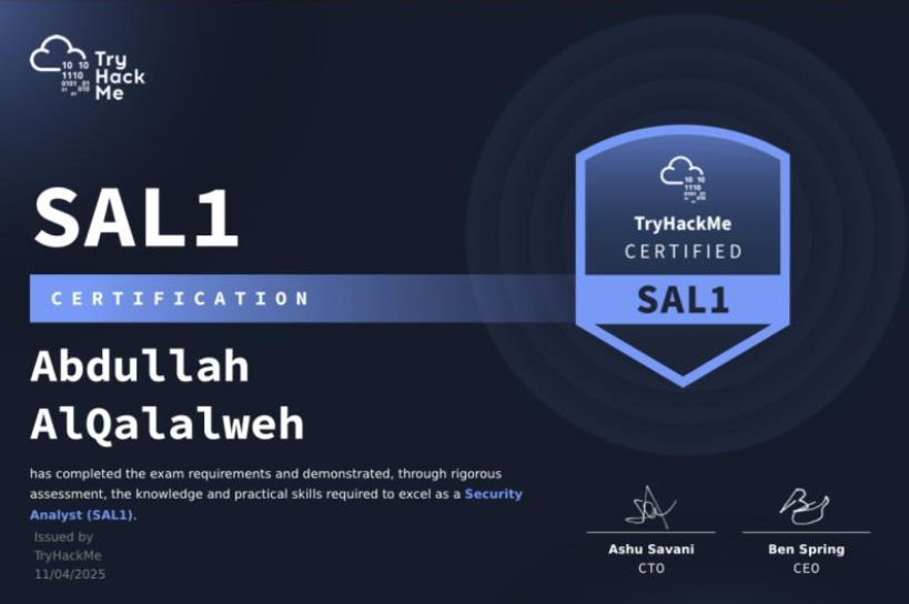 SAL1 Certificate